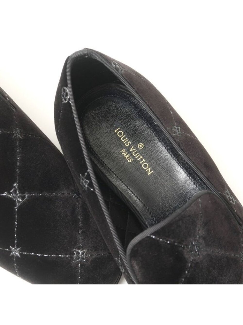 Louis Vuitton Auteuil Loafers 5.5 Velour Slip Ons - Picture 4 of 9